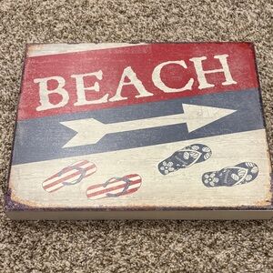 Beach Sign with Flip Flop Design
